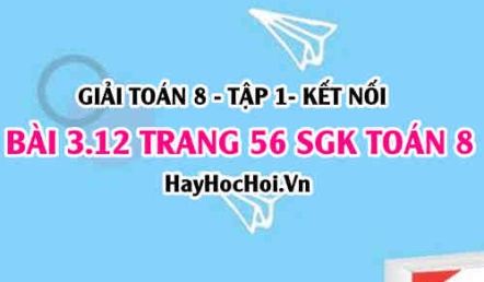 Giải bài 3.12 trang 56 Toán 8 Tập 1 SGK Kết nối tri thức